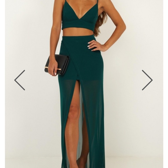 Showpo. Dresses & Skirts - showpo emerald two piece set